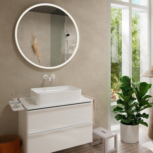 Однорычажный настенный смеситель для раковины Hansgrohe Tecturis S 73351700 скрытого монтажа, цвет Белый матовый