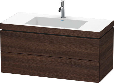 Тумба подвесная с раковиной Duravit L-Cube LC6928O5353 каштан темный