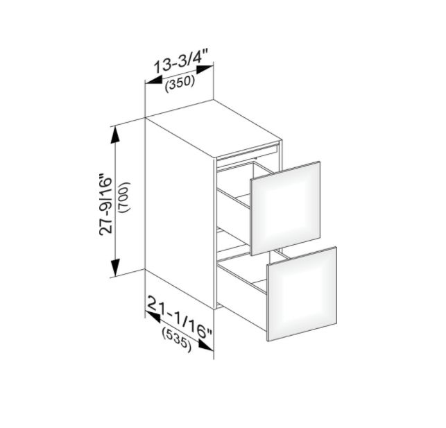 Тумба боковая подвесная KEUCO EDITION 11 31321 570000 с двумя выдвижными фронтами, корпус матовый лак/фасад глянцевое стекло, чёрный