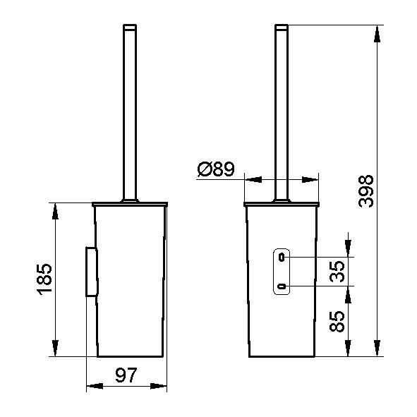 Ершик Keuco Collection Moll 12764 010101 чёрный