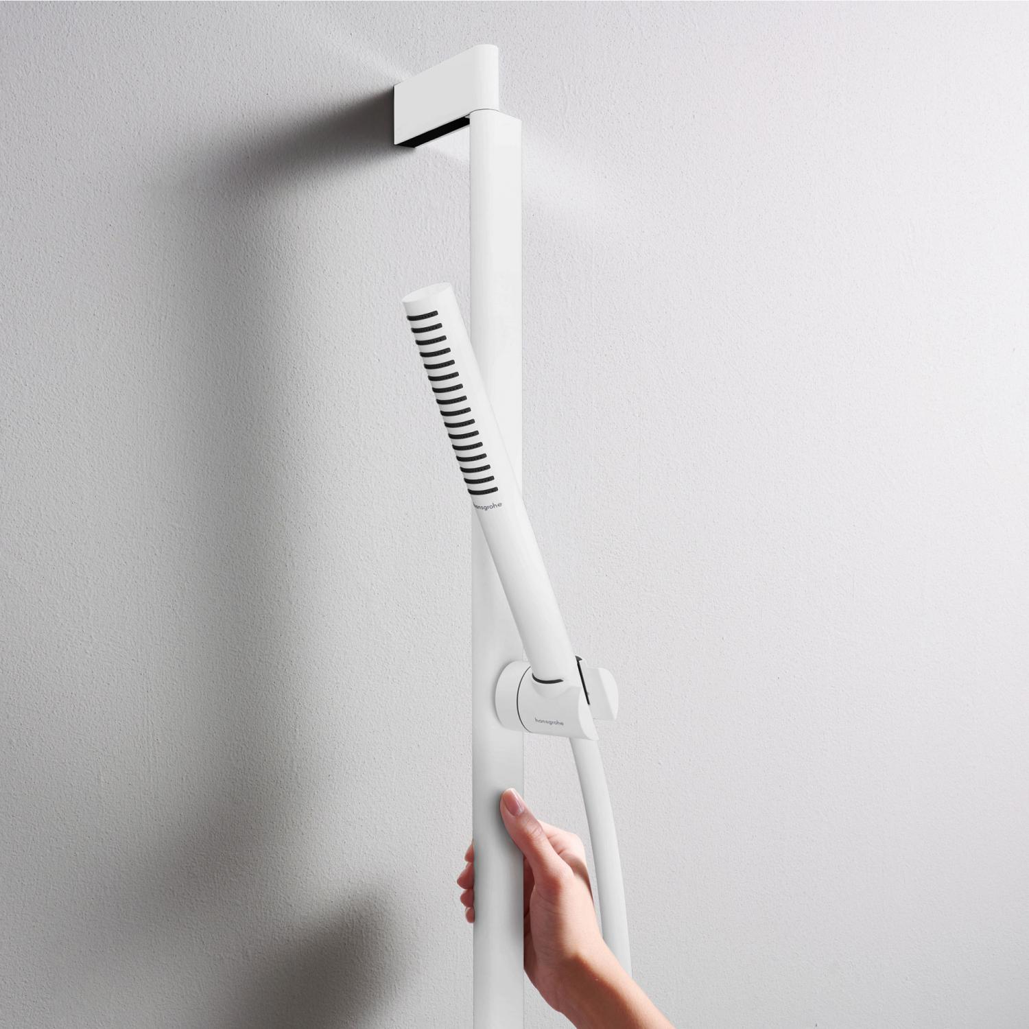 Душевой набор HANSGROHE Pulsify S 24373700 100 1jet, c EcoSmart и душевой штангой 650 мм, цвет Белый матовый
