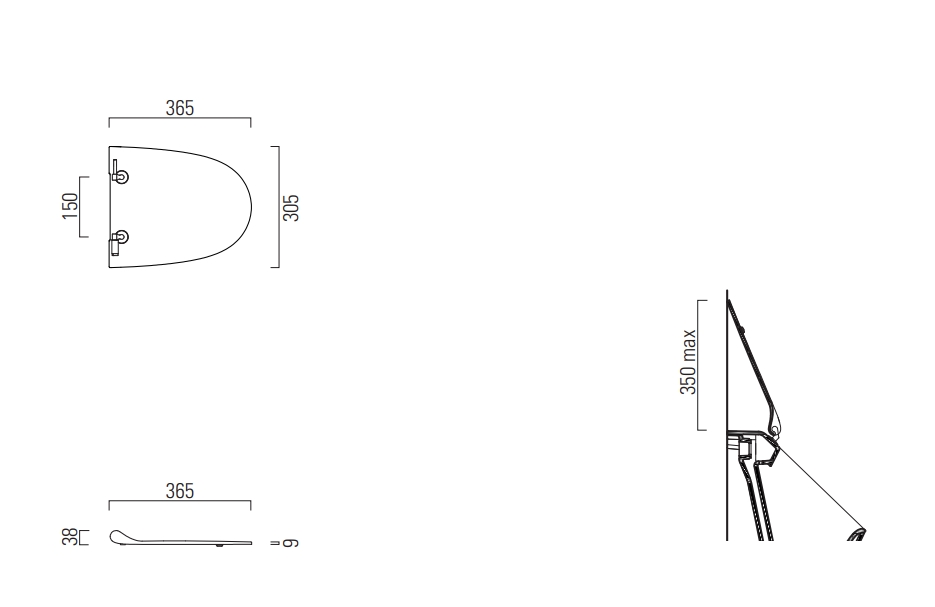 Крышка для писсуара GSI SPARES MSORS17 365 мм х 305 мм, цвет Cenere Matte