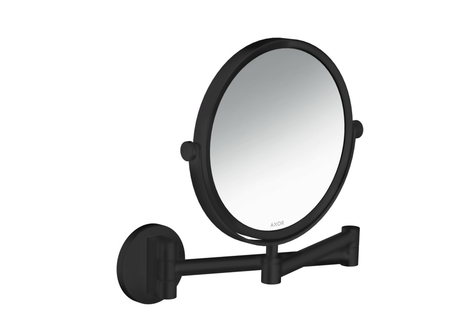 Зеркало косметическое поворотное настенное AXOR Universal Circular 42849670 на шарнире, матовый чёрный