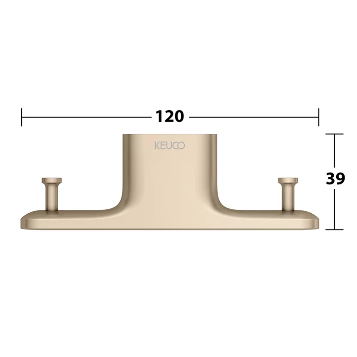 Двойной крючок для полотенца Keuco Edition 400 11515 030000 Шлифованная бронза