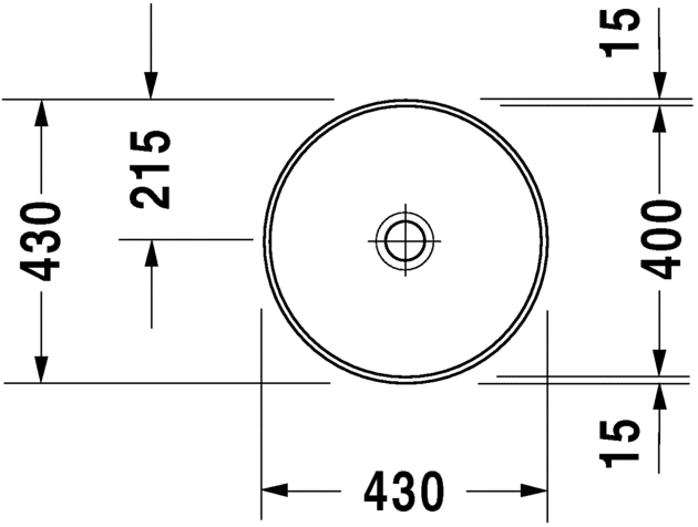 Раковина встраиваемая снизу Duravit architec 0463400000 43х43см