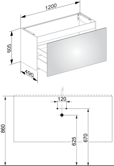 Тумба под умывальник Keuco Plan 32982 110000 корпус лак матовый антрацит, фасад стекло антрацит глянцевый