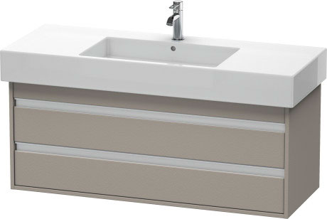 Тумба подвесная под раковину Duravit Ketho KT 6642 14 с двумя выдвижными ящиками, терра