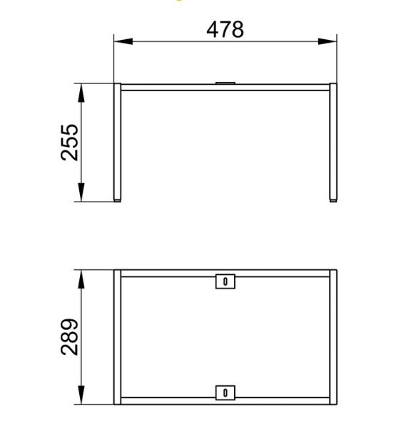 Напольные ножки Keuco Plan 32998 110007 лак антрацит матовый