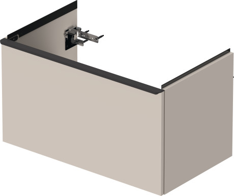 Тумба подвесная под раковину DURAVIT D-Neo DE425509191 784 мм х 452 мм, с одним выдвижным ящиком, серо-коричневый матовый