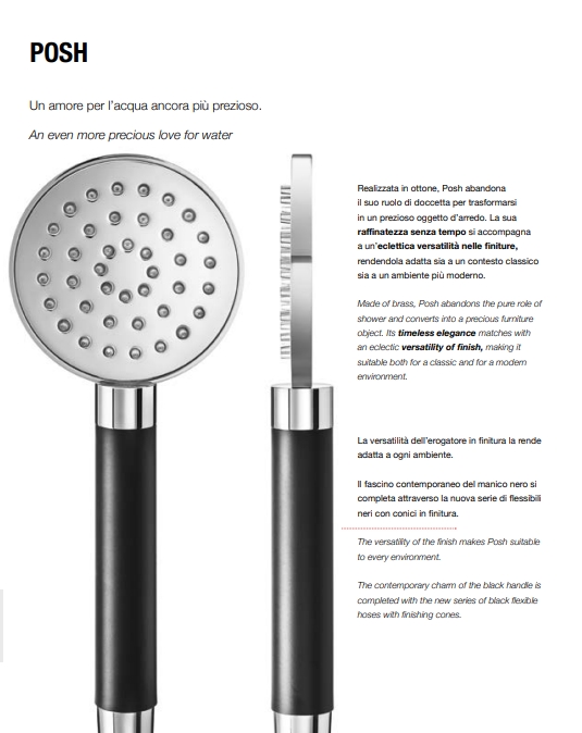 Ручной душ ALMAR Posh and Shower E082108.CR 90 мм, цвет Хром