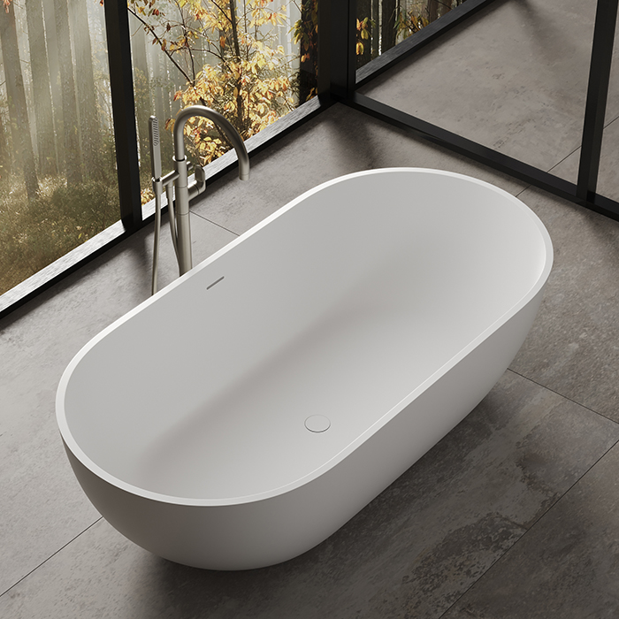 Крышка донного клапана для ванны DEA DESIGN  DD4210 18  из искусственного камня Solid Suface, цвет белый матовый White 18