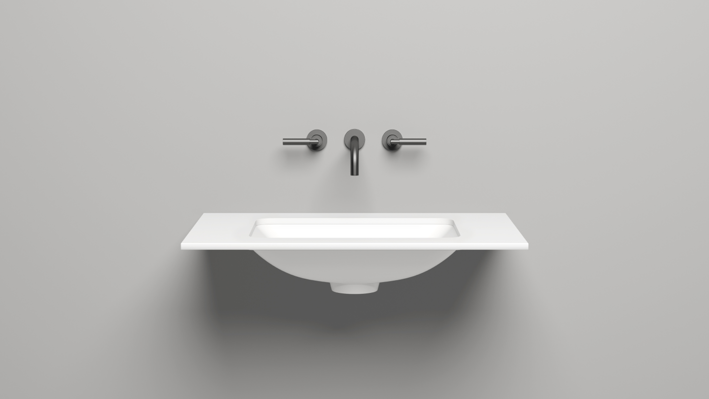 Столешница прямоугольная SALINI COSTA 200121M 800х500х15мм, S-Stone, цвет Белый матовый