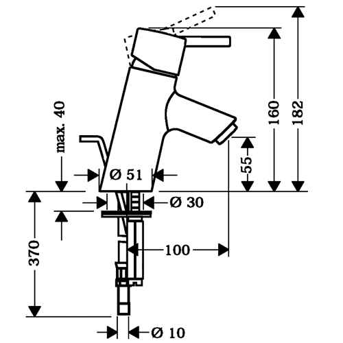 Смеситель для раковины Hansgrohe Talis S 32020000 Хром