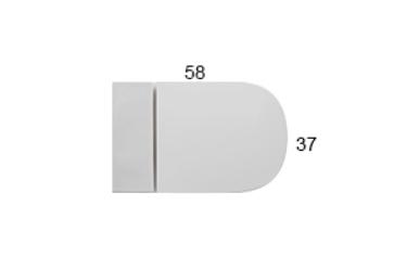 Унитаз приставной GLOBO STOCKHOLM LA001BI 370 мм х 580 мм, выуск Vario, с креплением, белый глянцевый