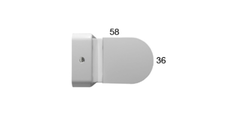 Напольный унитаз  GLOBO FORTY3 FO003BI 360 х 580 мм, (чаша), c выпуском Vario, для бачка FO008BI, белый глянцевый