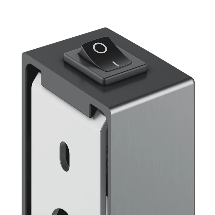 Зеркало косметическое круглое с подсветкой с увеличением x 5 KEUCO iLook_move 17612 139004 со встроенным рычажным выключателем, цвет Хром черный шлифованный