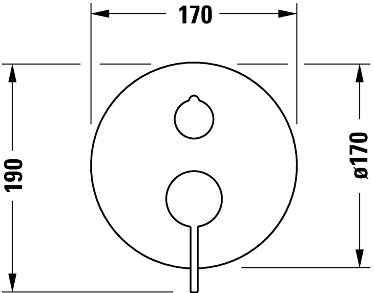 Cмеситель однорычажный для ванны DURAVIT D-Neo DE5210018010 скрытого монтажа, с переключателем и клапаном обратного тока, хром