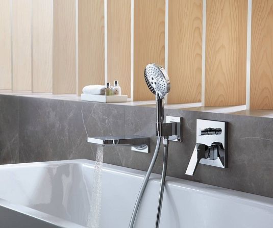 Наружная часть смесителя для ванны Hansgrohe Metropol 32546670 чёрный матовый
