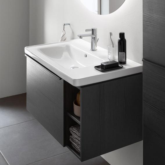 Тумба подвесная под раковину DURAVIT D-Neo DE425803030 784 мм х 452 мм, с выдвижным ящиком и открытой боковой полкой, натуральный дуб