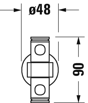 Двойной поворотный держатель для полотенца Duravit D-Code 0099221000 хром