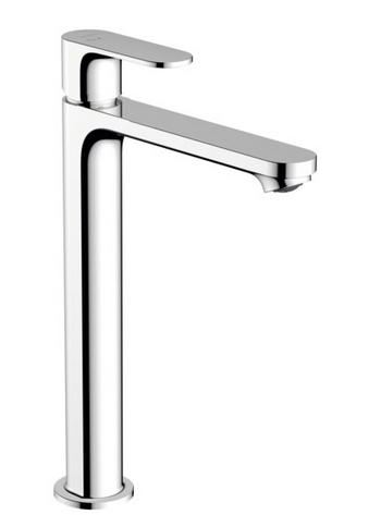 Однорычажный смеситель для накладной раковины HANSGROHE REBRIS S 72580000 240 мм, с CoolStart, с донным клапаном, хром