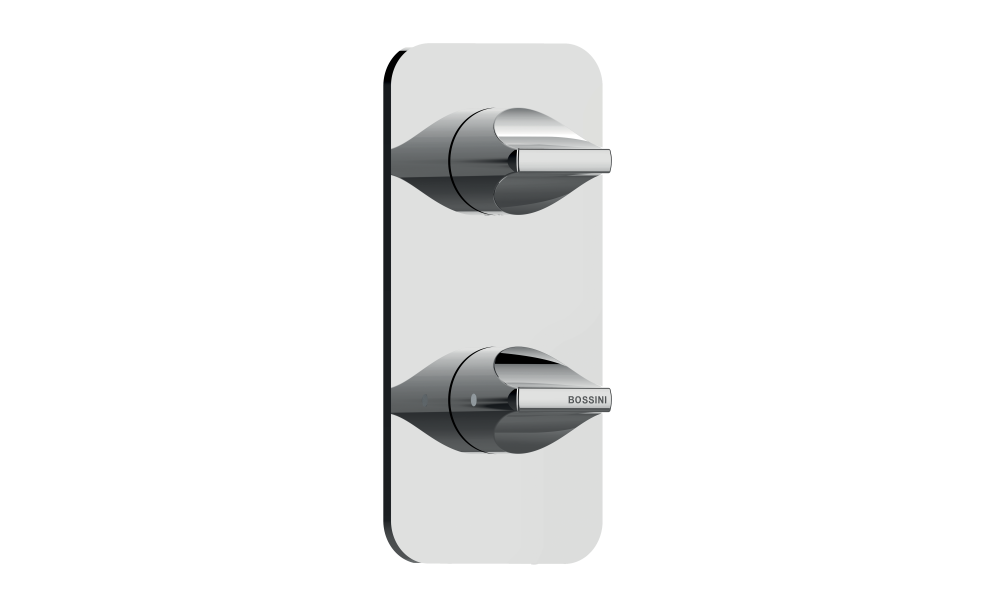 Наружная часть термостата HighFlow BOSSINI Apice Z035202.030 с цельной панелью, хром