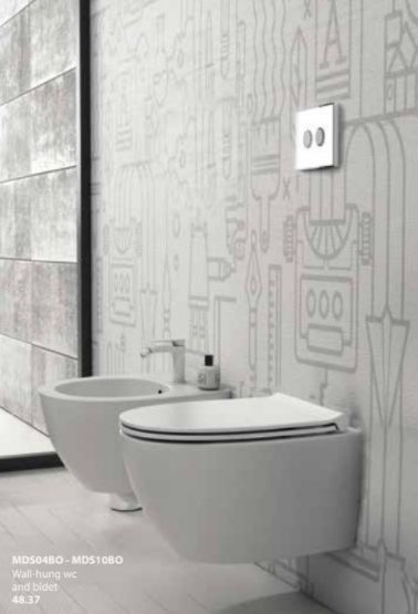 Сиденье для унитаза GLOBO 4ALL  MD022BI  450 мм х 360 мм, съёмное, с Soft-Close, цвет белый глянцевый