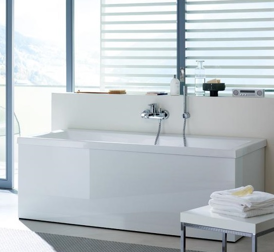 Акриловая ванна Duravit Vero 7001320000000001 700 х 700 c наклоном для спины справа, встраиваемая версия, белая