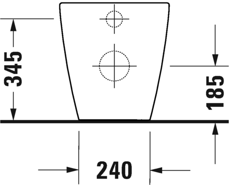 Унитаз напольный пристенный Duravit D-Neo Rimless 2003090000 370 мм х 580 мм, с вертикальным смывом, без смывного края, с креплением, белый