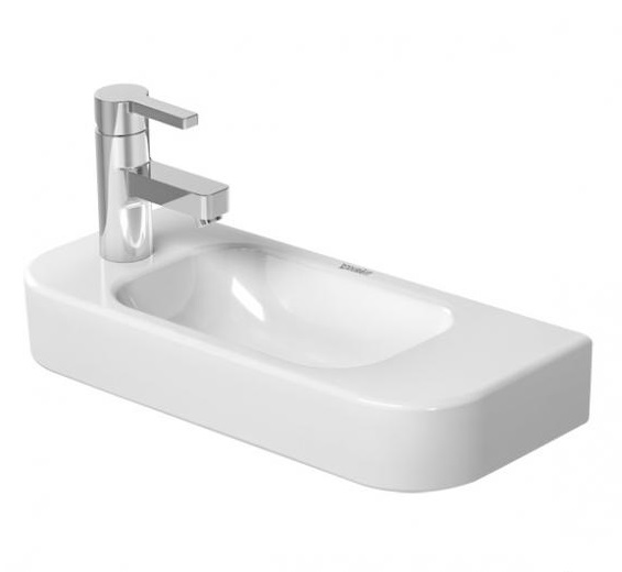 Раковина подвесная Duravit Starck 3 0751500009 с одним отверстием под смеситель слева, с переливом, белая