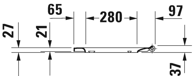 Сиденье для унитаза с крышкой Duravit DuraStyle 0020710000 без автоматического опускания, белый