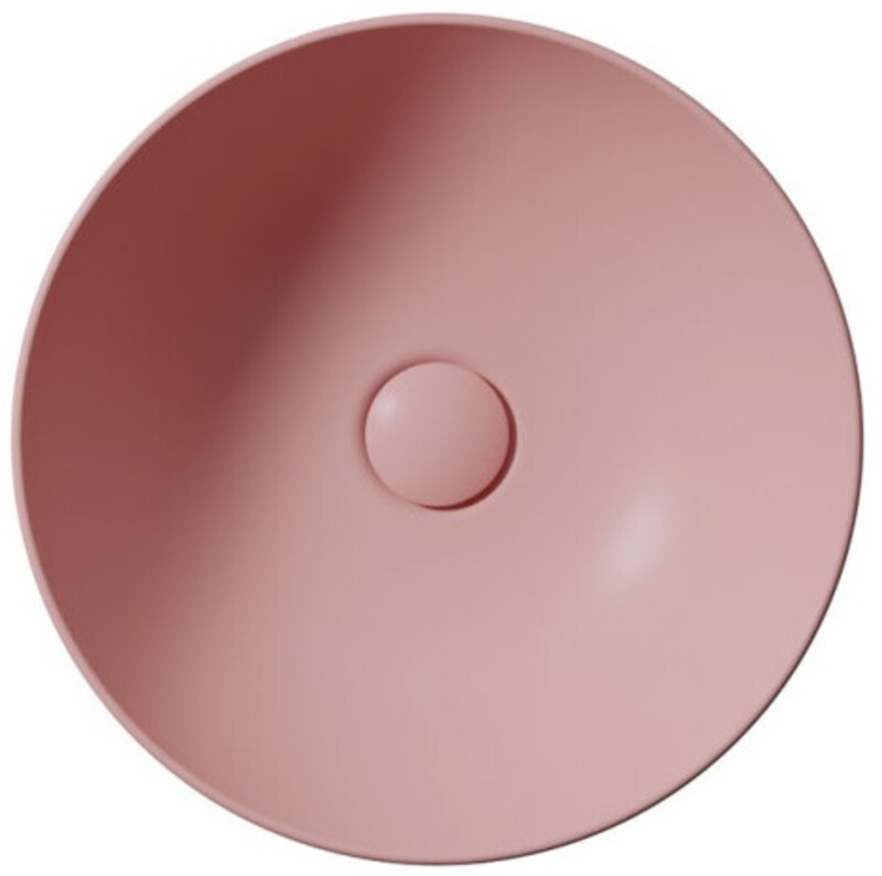 Раковина-чаша круглая накладная GSI NUBES 903924 400 мм х 400 мм, без перелива, без отверстия под смеситель, цвет матовый Blush