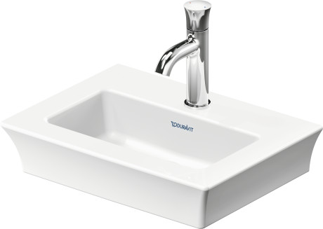 Раковина встраиваемая Duravit White Tulip 0737450041 с отверстием под смеситель, с покрытием WonderGliss, белая