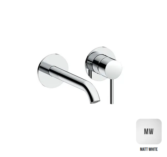 Внешняя часть смесителя для раковины ALMAR Washbasin E210054.MW излив 160-185 мм, латунь, цвет Белый матовый