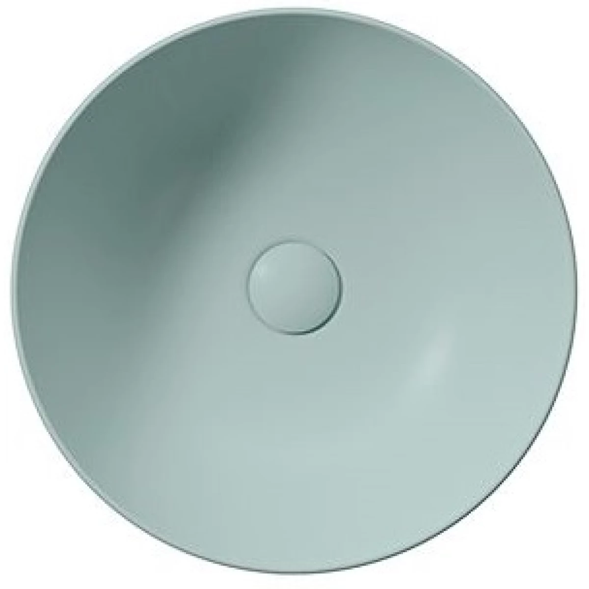 Раковина накладная GSI PURA 885115 420 мм х 420 мм, без отверстия для смесителя, без перелива, цвет Ghiaccio Matte