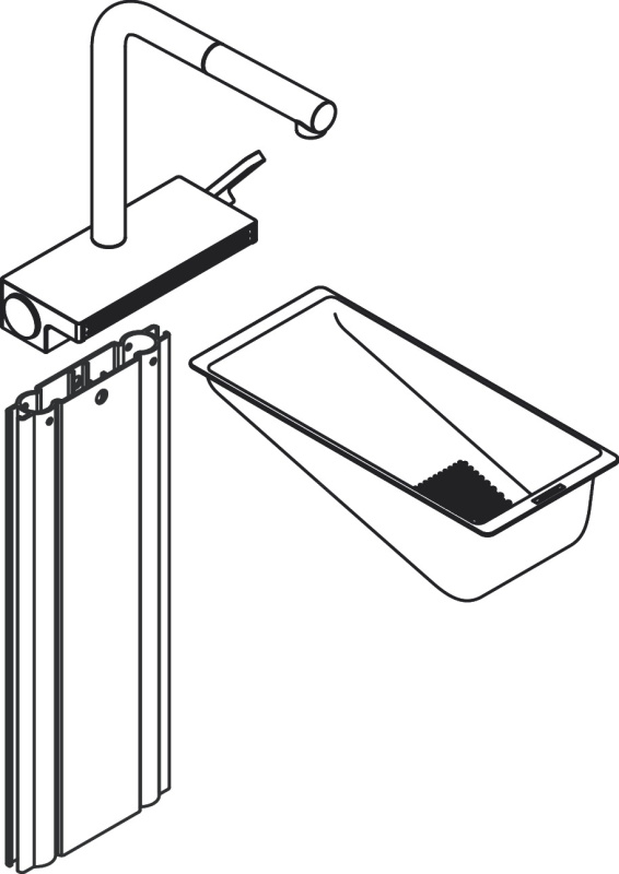Кухонный однорычажный смеситель с вытяжным душем HANSGROHE Aquno Select M81 73830670 2jet, sBox, цвет Чёрный матовый