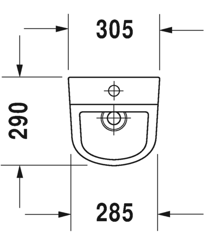 Писсуар подвесной безободковый без мушки DURAVIT Duravit No.1 2818300000 290 мм х 305 мм, белый