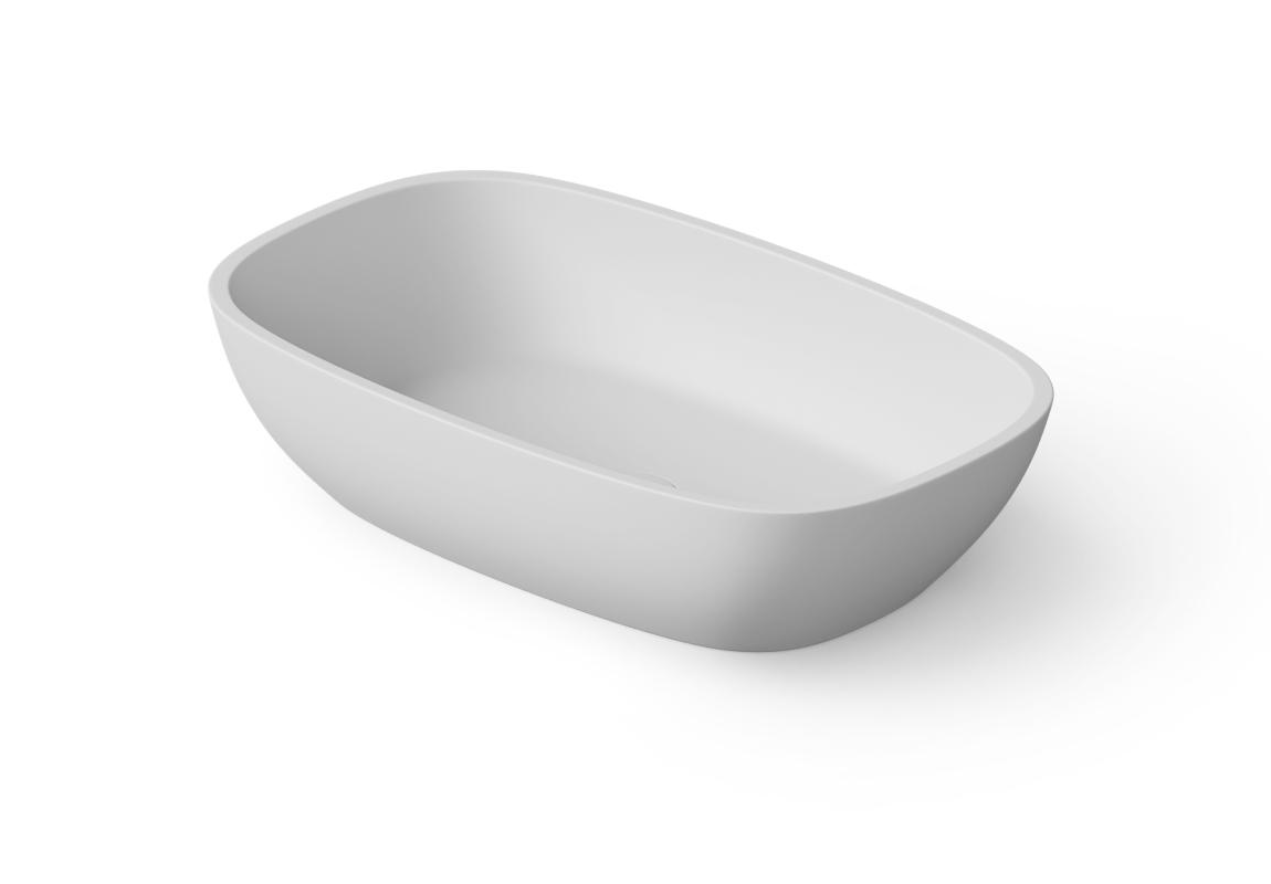 Раковина накладная DEA DESIGN  Countertop basin  DD9079 600 18   600х360хh140 мм,  из композита Solid surface, цвет белый матовый 18