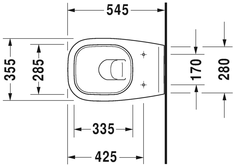 Подвесной унитаз Duravit D-Code 45350900A1 54 см с сиденьем (комплект)