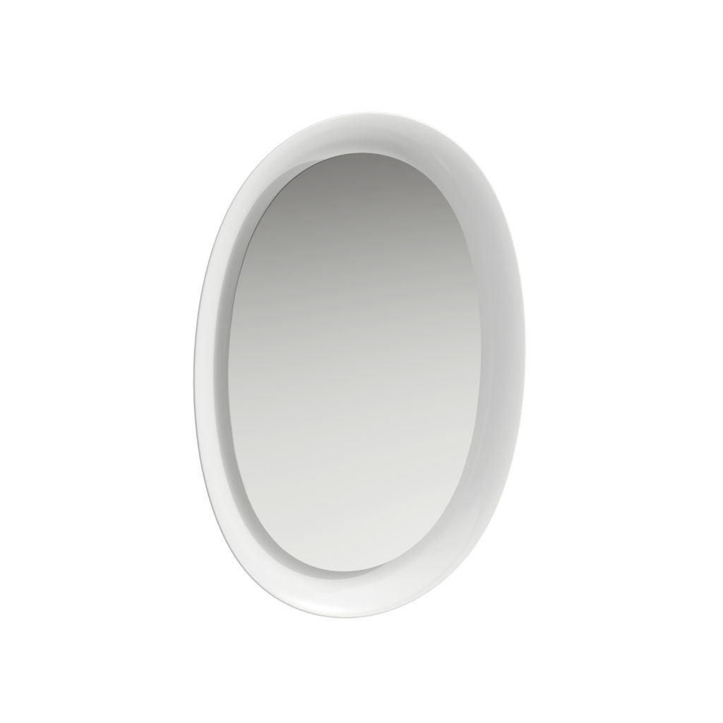 Зеркало с подсветкой  Laufen  New Classic  4.0607.0.085.757.1 в керамической раме Saphirkeramik, цвет белый матовый 