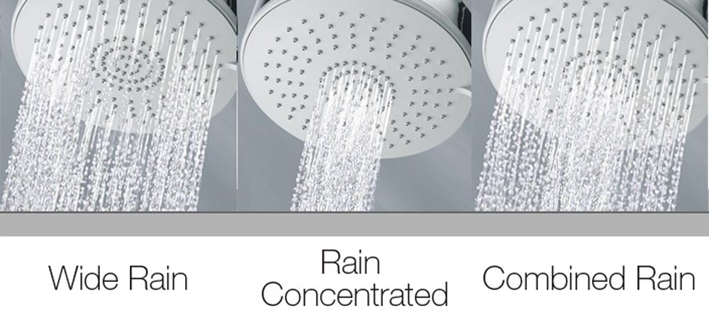 Лейка для душа Bossini Dinamica 3 режима B00170 Хром