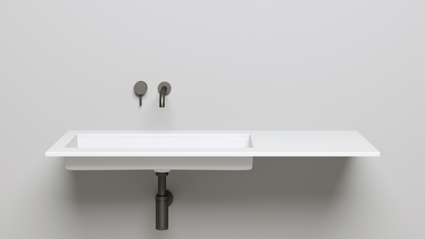 Раковина встраиваемая прямоугольная SALINI MAREA 10 1802210M 747х400х130мм, S-Stone, без донного клапана, цвет Белый матовый