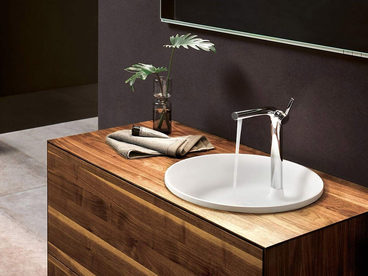 Однорычажный смеситель для умывальника Keuco Edition Lignatur 53302 010102 хром