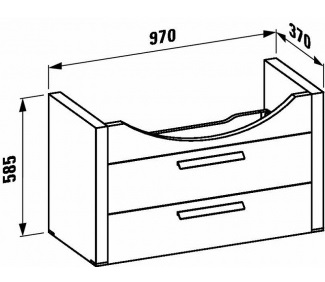 РАСПРОДАЖА Тумба под раковину  Laufen LB3  4.3612.2.068.560.1 100 см, белая,  для раковины