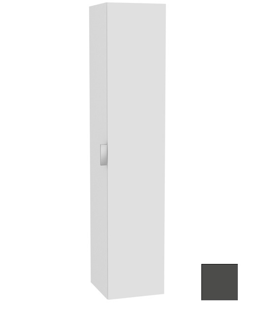 Шкаф - пенал высокий подвесной KEUCO EDITION 11 31330 390002 1 дверца, петли справа, 4 полки, корпус/фасад структурный лак, антрацит