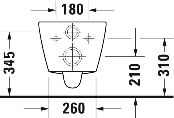 Унитаз подвесной + сиденье Duravit D-Neo Rimless 45870900A1 370 мм х 480 мм, с вертикальным смывом, без смывного края, с креплением Durafix, белый