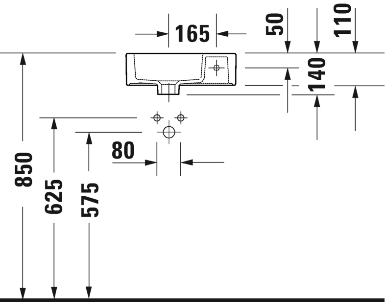 Раковина подвесная Duravit Vero Air 0724380000 38х25см