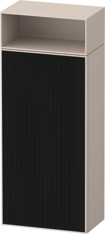 Средний шкаф петли слева DURAVIT ZENCHA ZE1351L63830000 240 мм х 400 мм х 961 мм, чёрное стекло/серо-коричневый суперматовый