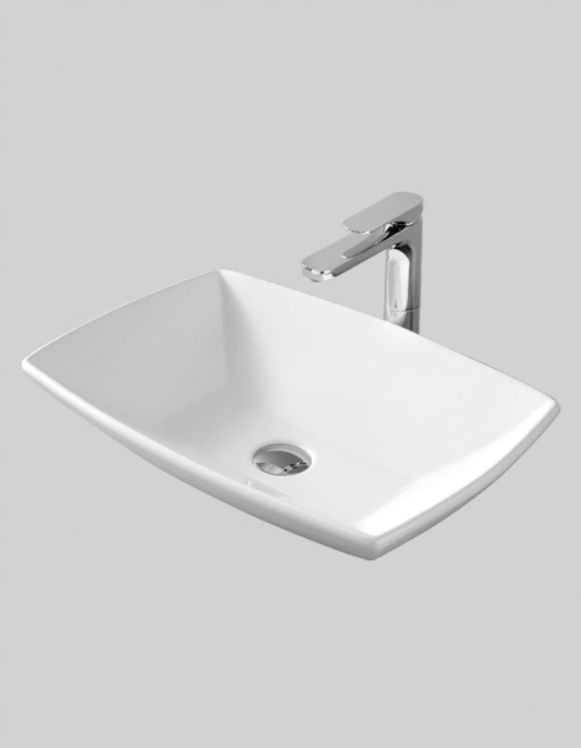 Раковина накладная ARTCERAM JAZZ JZL002 01 00   600х400 мм, без отверстия под смеситель, без перелива, белый глянцевый (Снимается с производства)