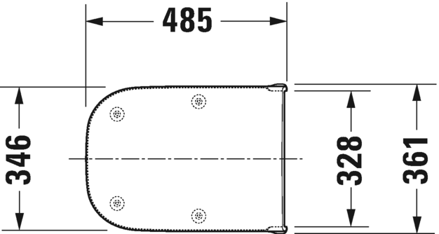 Сиденье для унитаза с крышкой удлиненное Duravit D-Сode 0060310000 без автоматического опускания, белое